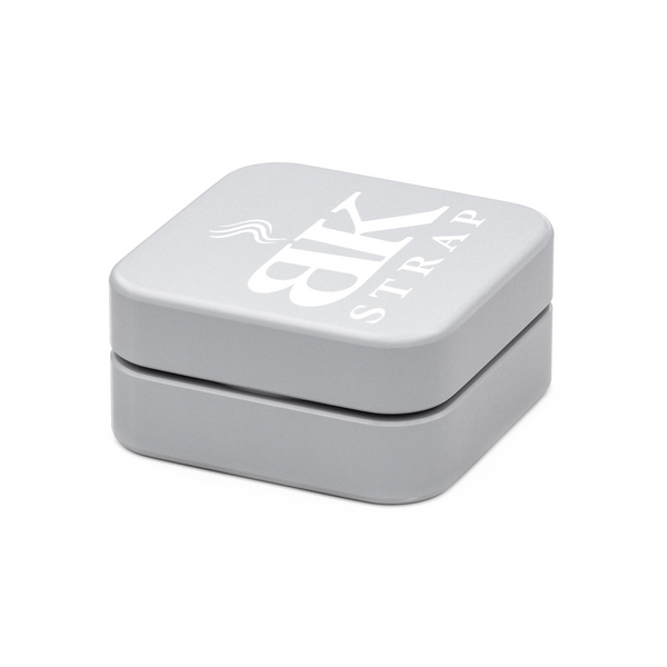 Square Ceramic Herb Grinder – Silver