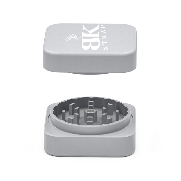 Square Ceramic Herb Grinder – Silver