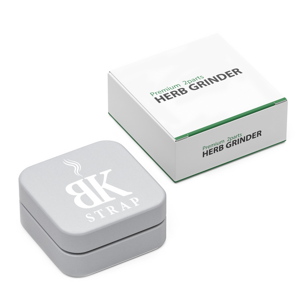 Square Ceramic Herb Grinder – Silver