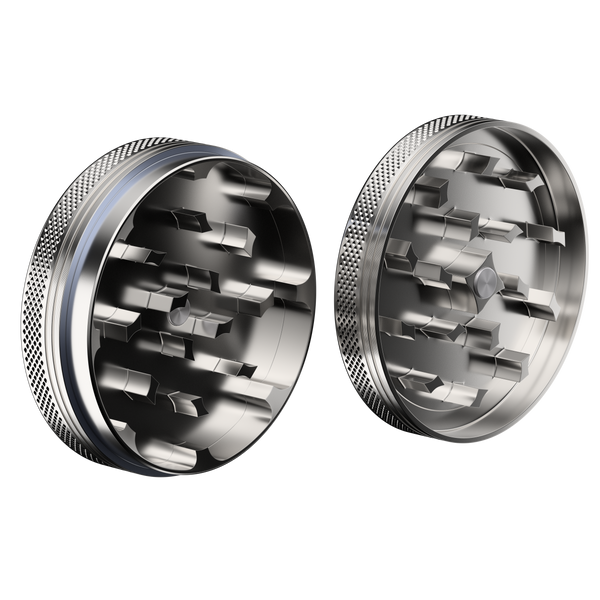 2.5" 2-Part Aluminium Herb Grinder – Silver