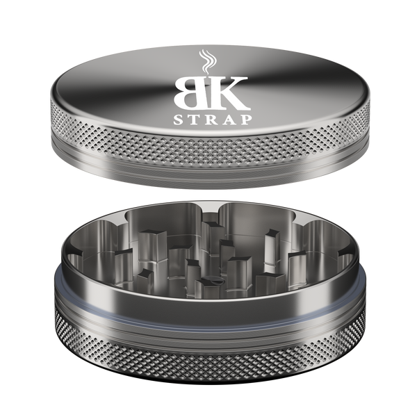 2.5" 2-Part Aluminium Herb Grinder – Silver